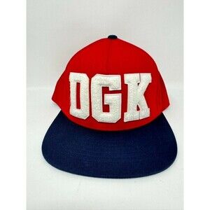 DGK Kayo Hat Men’s Red Dirty Ghetto Kids Snapback Adjustable Skateboard Cap